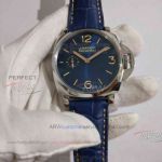 Perfect Replica Panerai Luminor Due 42mm Watch - PAM00728 Blue Face Stainless Steel Case Blue Leather 